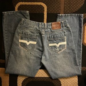 Blue Inkslingers Jeans Size 34 x 32 Straight leg Back Pocket design